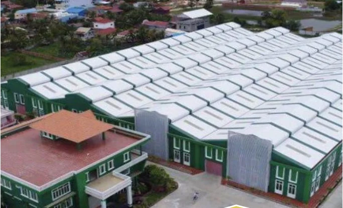 Aerial view of the 20,000 square metre factory opened in 2018
